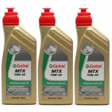 3 LITRI OLIO CAMBIO CASTROL MTX 10W40 PER MOTO 2 TEMPI E 4 TEMPI
