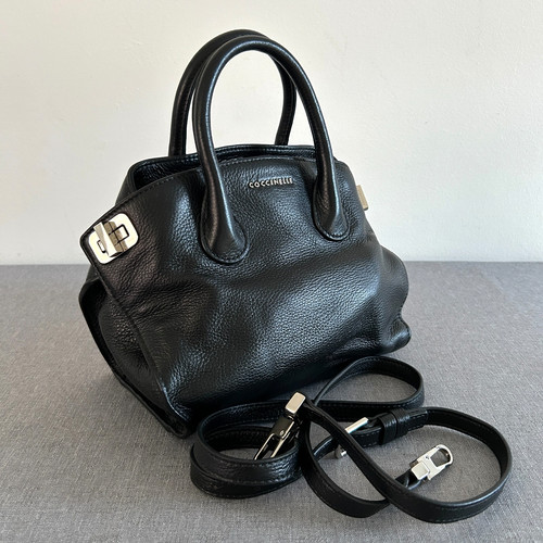 Borsa coccinelle pelle nera - in,