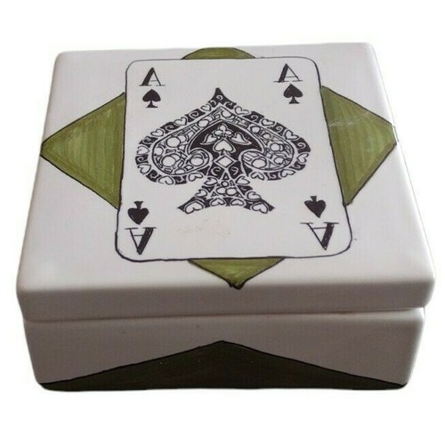 Scatola ceramica vintage - , asso