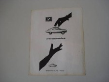 advertising Pubblicità 1961 NSU PRINZ  SPORT