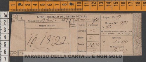 Ricevuta giocata lotto - giocata,