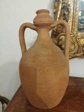 ANTICA ANFORA SICILIANA TERRACOTTA DELL'800 VASO D'EPOCA QUARTARA ORCIO VUMMILE