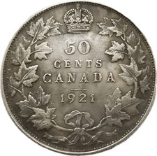 50 centesimi canadesi 1921 - ristampa commemorativa epoca Giorgio V
