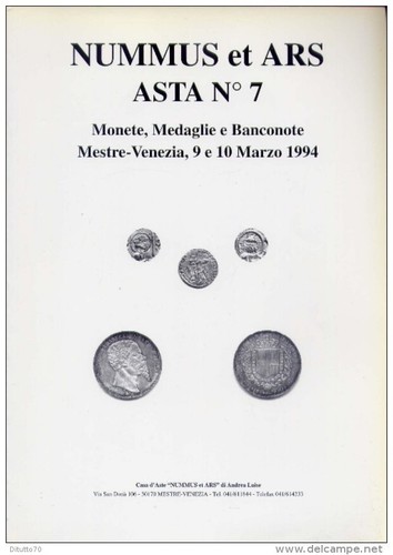 Nummus ars catalogo - nummus, asta