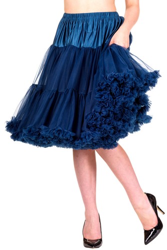 Gonna sottoveste blu navy anni