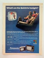 Panasonic Quintrix Color Picture Tube Televisore Vintage Anni 70 Stampa Pubblicità