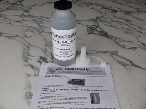 Bottiglia ricarica toner per