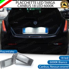 PLACCHETTE LED LUCI TARGA 18 LED LANCIA DELTA 6000K BIANCO NO ERROR CANBUS