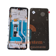 DISPLAY TOUCH FRAME ORIGINALE MOTOROLA EDGE 20 LITE 5G XT2139 SCHERMO VETRO NERO