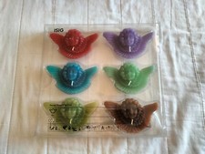 SET 6 CANDELE IKEA A FORMA D'ANGELO MULTICOLORE NUOVO