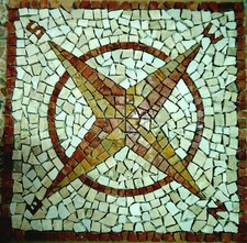 Rivestimento Rosone ROSA DEI VENTI Mosaico Marmo 60 cm. Altri colori in negozio