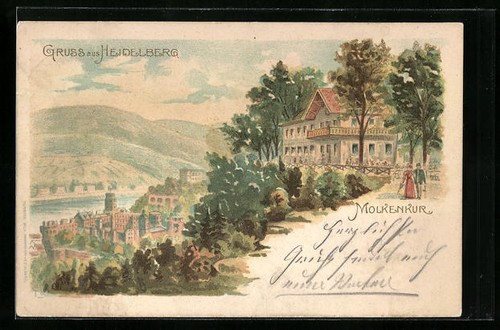 Litografia heidelberg locanda - litografia, heidelberg,