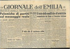 GIORNALE DELL'EMILIA 2 GIUGNO 1946 GIORNALI DELLA REPUBBLICA