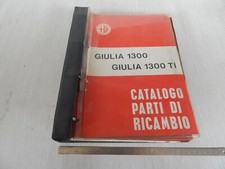 CATALOGO PARTI DI RICAMBIO ORIGINALE ALFA ROMEO GIULIA 1300 - Ti 1969