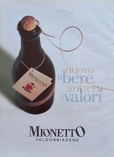 Pubblicità Advertising Italian Clipping 1999 Prosecco MIONETTO VALDOBBIADENE