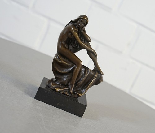 Scultura bronzo seduta - scultura,