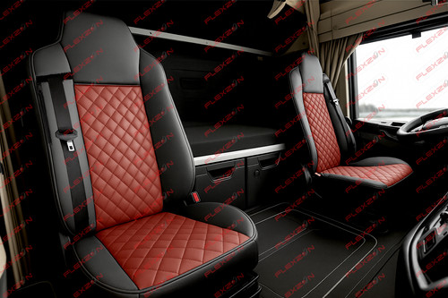 Coprisedile rosso camion - 2x,