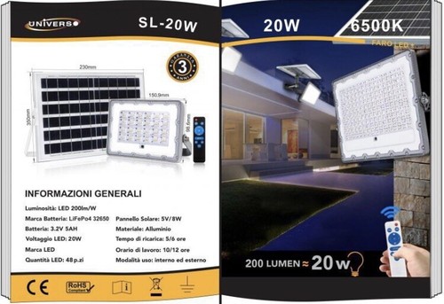 Faro led solare con - faro,