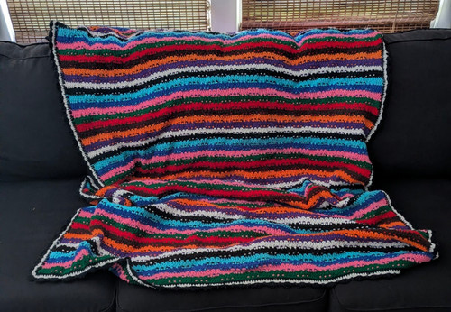 Coperta righe arcobaleno - a,