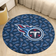 Tappetino Tennessee Titans Stampa Circolare Corallo Velluto 35,4" Decorazione Casa