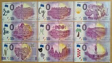 0 euro Spagna 9x set banconote