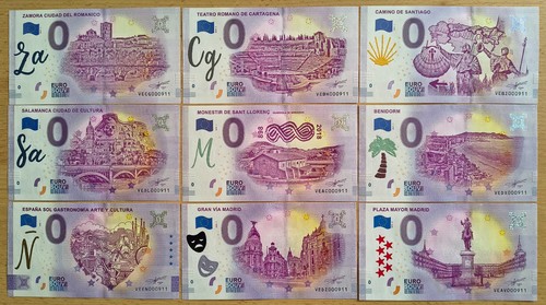 Euro spagna set banconote - 9x,
