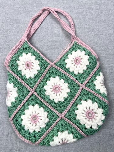 Borsa tote quadrata margherita