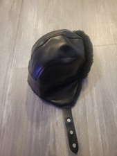 Casco pilota aviatore Bayly pelle nera seconda guerra mondiale stile vintage Rothco Navy USN 