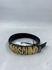 Cintura Moschino in pelle nera