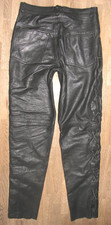 Jeans In Pelle Neri Da Uomo /