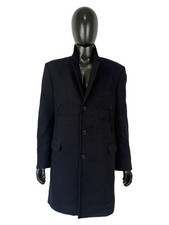 Fay Cappotto Elagante Lana 3 bottoni Coat Soprabito Blu Uomo Taglia M
