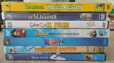 Collezione 7 DVD Disney Pixar Dreamworks Cartoni Animati Lotto