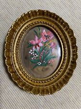 Quadretto ovale pittura a olio vintage 
