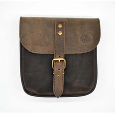 Borsa sacca moto porta oggetti cuoio marrone EX MOTO fianchetto universale