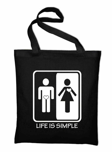 Life simple jutebeutel - life, is