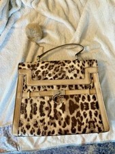 Borsa rossa donna GUESS leopardata