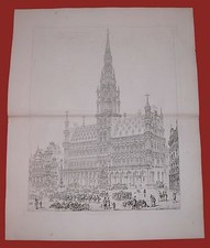 Hôtel de Ville Bruxelles Belgio Gotico brabantino John Coney Henry G. Bohn 1842 
