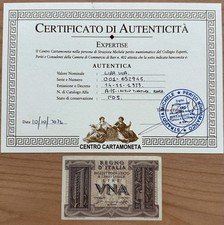 Regno 1 lira impero Prima Emissione inizio tiratura  serie 001 Rarissima FDS
