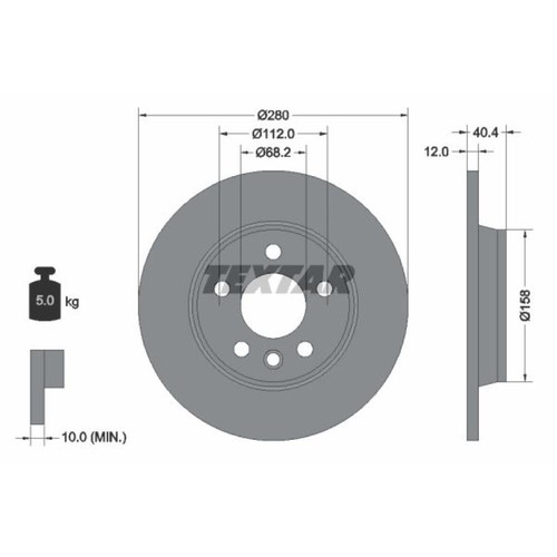 Textar disco freno - 2x,