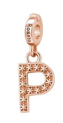 Charm rosato storie argento - storie,
