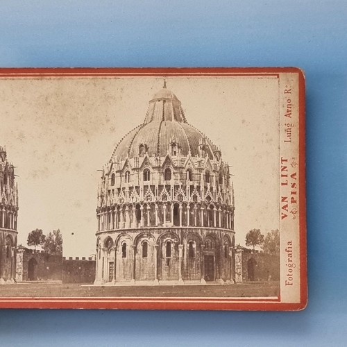 Pisa stereoview c1870 real - pisa,