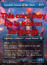 MTG GANDALF, FRIEND OF THE SHIRE 401 FOIL EXC AMICO CONTEA PRERELEASE LTR X EN