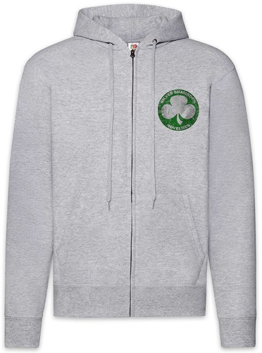 Felpa con cappuccio zip silver - felpa,