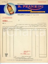 1930 ca MILANO Ditta R. FRANZINI Aranciata di sorbettiera *Fattura NON COMPILATA