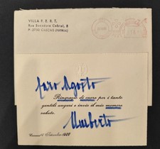 UMBERTO DI SAVOIA  AUTOGRAFO