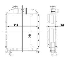 RADIATORE TRATTORE PER FIAT