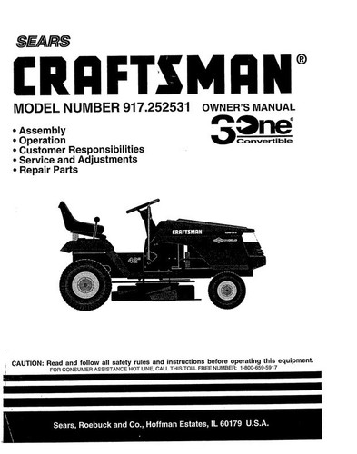 Manuale uso sears - manuale, d’uso