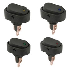 4PCS12V 30A Interruttore a levetta a bilanciere con luce LED rossa per uso autom