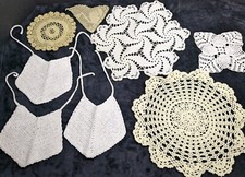 Lot Of 8 Crochet Doilies Baby