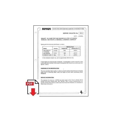 1986 ferrari service bulletin - 1986,